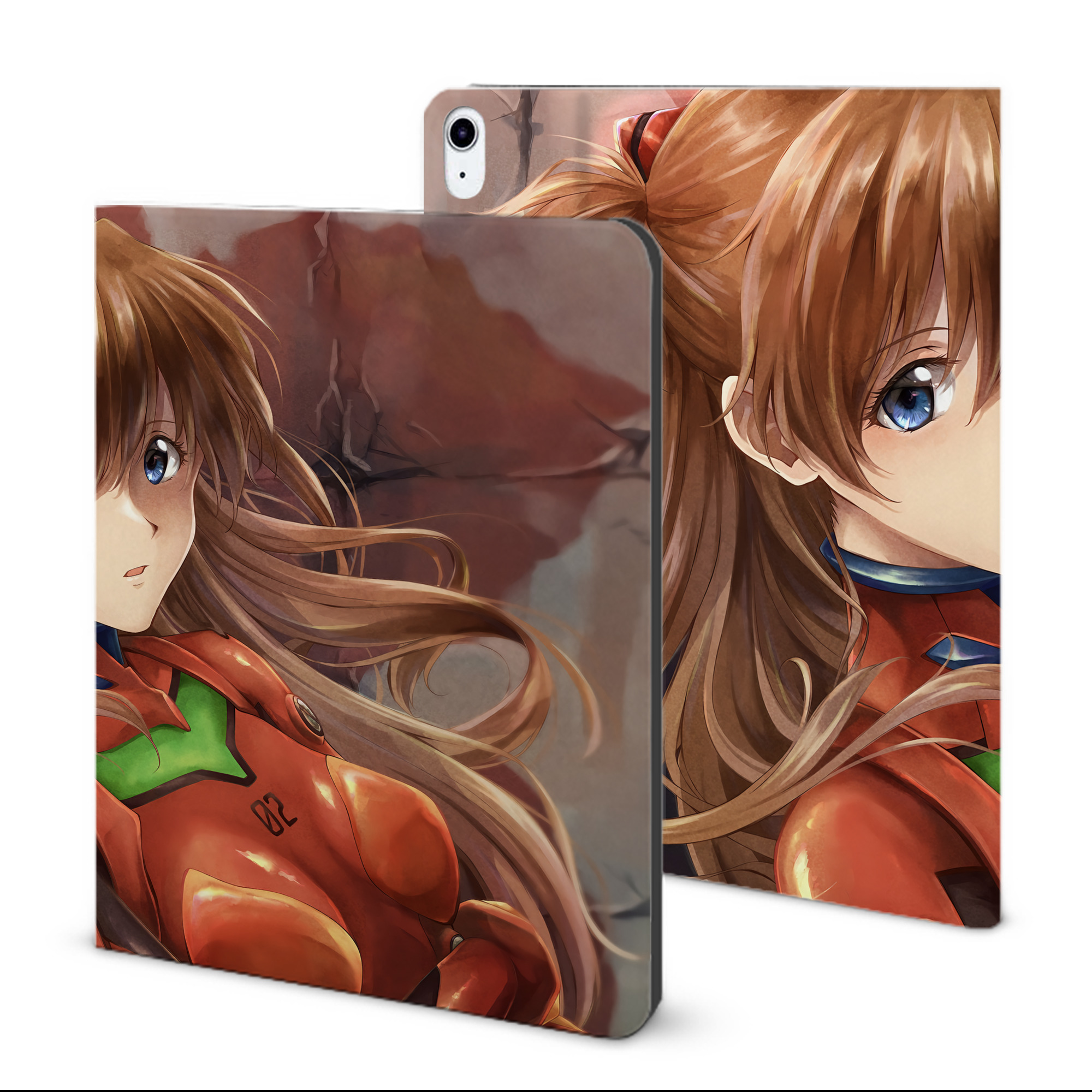 （画像用） EVA 新世紀エヴァンゲリオン IPad ケース ブック型 PUレザー TPU 耐衝撃 軽量 薄型 ペン収納なし 全面保護 IPad 各モデル対応